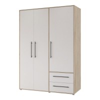 Dulap Razol 3 usi alb sonoma melamina 144.5x59x200 cm - 1