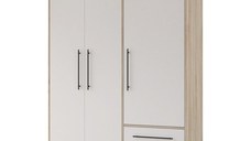 Dulap Razol 3 usi alb sonoma melamina 144.5x59x200 cm