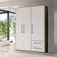 Dulap Razol 3 usi alb sonoma melamina 144.5x59x200 cm - 2