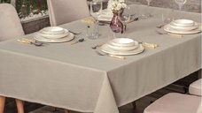 Fata de Masa Jacquard Plain Bej, 155x160 cm