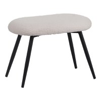 Fotoliu cu taburet Qarar, Pako World, Alb, 67x67x106 cm - 8