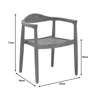 Fotoliu de gradina Ganny Pako World Natural 59x56x71 cm - 8
