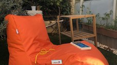 Fotoliu de gradina puf beanbag Daybed Portocaliu
