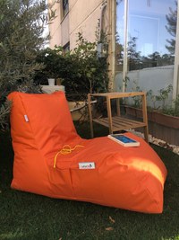 Fotoliu de gradina puf beanbag Daybed Portocaliu - 1