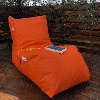 Fotoliu de gradina puf beanbag Daybed Portocaliu - 2