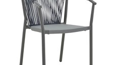 Fotoliu din aluminiu Convince, Pako World, Gri, Ratan, 56x63x82 cm