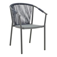 Fotoliu din aluminiu Convince, Pako World, Gri, Ratan, 56x63x82 cm - 1