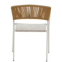 Fotoliu din aluminiu Glisten, Pako World, Alb-Ratan, 58x56x82 cm - 5