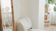 Fotoliu extensibil Fold Crem 160x80x70 cm