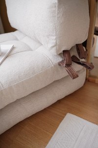 Fotoliu extensibil Fold Crem 160x80x70 cm - 4