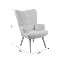 Fotoliu Fluffy Pako World Crem 75x69x96 cm - 5