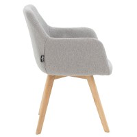 Fotoliu Nasima material textil gri - culoare lemn natural 57x58x84cm - 3