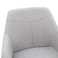 Fotoliu Nasima material textil gri - culoare lemn natural 57x58x84cm - 5