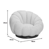 Fotoliu Nester boucle Bej 98x97x69 cm - 5