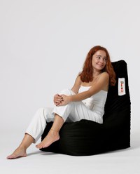 Fotoliu puf de gradina Diamond Negru 60x90x35 cm - 3