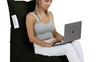 Fotoliu puf Habiba Negru 70x80 cm