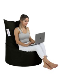 Fotoliu puf Habiba Negru 70x80 cm - 1