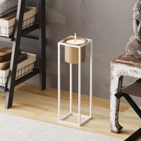 Ghiveci decorativ GED023C Auriu 15x50x15 cm - 1