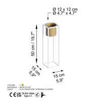 Ghiveci decorativ GED023C Auriu 15x50x15 cm - 6