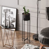 Ghiveci decorativ GED025 Negru 23x78x23 cm - 1