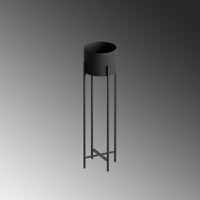 Ghiveci decorativ GED025 Negru 23x78x23 cm - 5