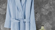 Halat de Baie Unisex, Bamboo Blue, Marime L (Bambus)