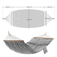 Hamac, Songmics, Gri, 210x150 cm - 3