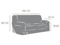 Husa Canapea cu Elastic, 2 Persoane, Argos C00, 140-170 cm - 2