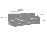 Husa Canapea cu Elastic, Sucre C17, 180-210 cm - 2