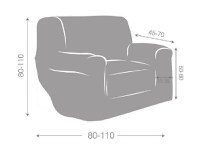 Husa Fotoliu cu Elastic, Argos C06, 80-110 cm - 2