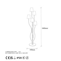 Lampadar Bonibon Auriu 44x44x160 cm - 7