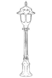 Lampadar de exterior 68180 Negru 95x25 cm - 2