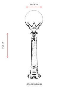 Lampadar de exterior 68209 Alb 95x25 cm - 3