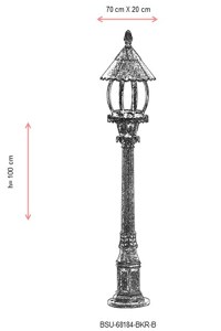 Lampadar de exterior Baraka Maro 100x20 cm - 3