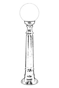 Lampadar de exterior M2BOP Alb 90x20 cm - 2