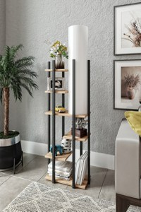 Lampadar Vogue - SRC Negru/Alb Natural - 5