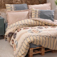 Lenjerie 1 Persoana Dakota Gri (Bumbac 100%) - 1