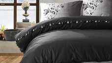 Lenjerie 1 Persoana Daren Negru (Bumbac 100%)
