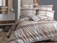 Lenjerie 1 Persoana Enza Bej (Bumbac 100%) - 1