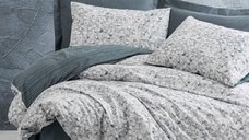 Lenjerie 1 Persoana Molly Antracit cu elastic 100x200 (Bumbac 100%)