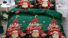 Lenjerie 1 Persoana Mos Craciun Jolly V46 (Finet)