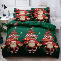 Lenjerie 1 Persoana Mos Craciun Jolly V46 (Finet) - 1