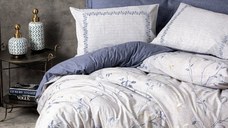 Lenjerie 1 Persoana Nitsa Bleumarin (Bumbac 100%)