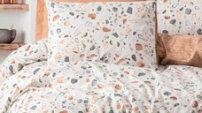 Lenjerie 1 Persoana Oniks Caramel cu elastic 100x200 (Bumbac 100%)