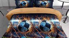 Lenjerie 3D Fotbal V1 cu 6 Piese (Finet)