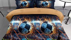 Lenjerie 3D Fotbal V1 cu 6 Piese (Finet)