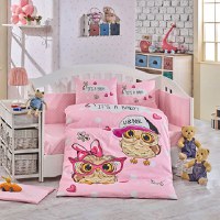 Lenjerie Bebe Coolbaby Pink (Bumbac Poplin) - 1