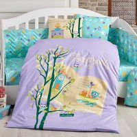 Lenjerie Bebe Dreamclock Lila (Bumbac Poplin) - 1