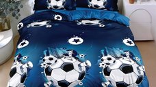 Lenjerie Blue Football (Bumbac Satinat)