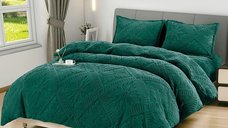 Lenjerie cocolino cu Elastic 180x200 Sigma V22 Verde inchis (Cocolino)